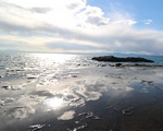 日本のウユニ塩湖っぽい！江の島の稚児ヶ淵（ちごがふち）の景色。