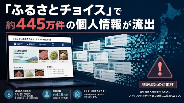 「ふるさとチョイス」で約445万件の個人情報が流出　利用者が確認すべきことと防犯対策