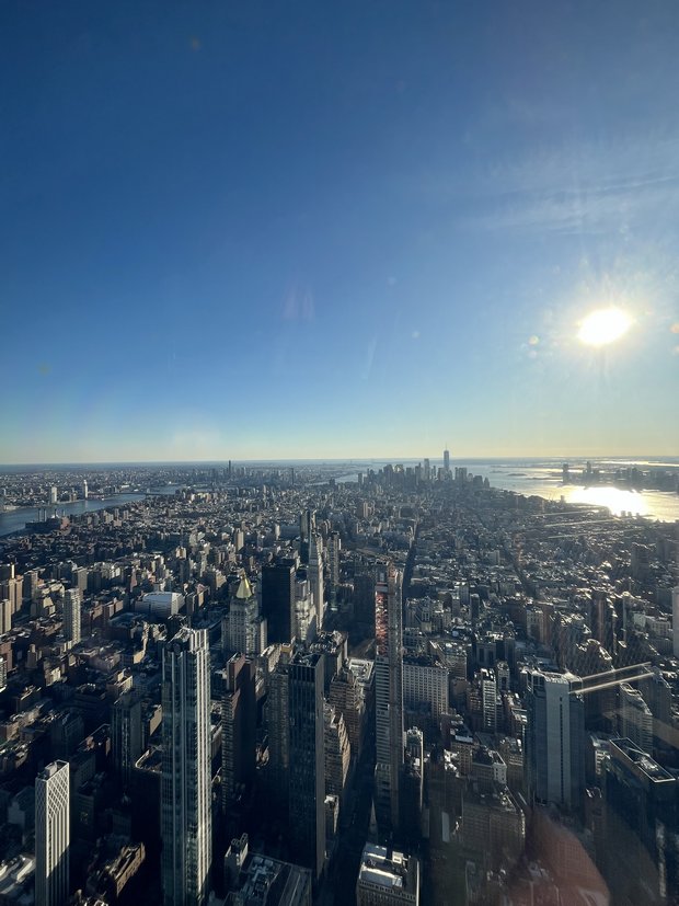 エンパイアステートビル展望台 1番上の展望台 景色