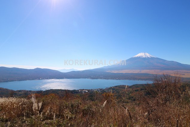 大平山から山中湖と富士山